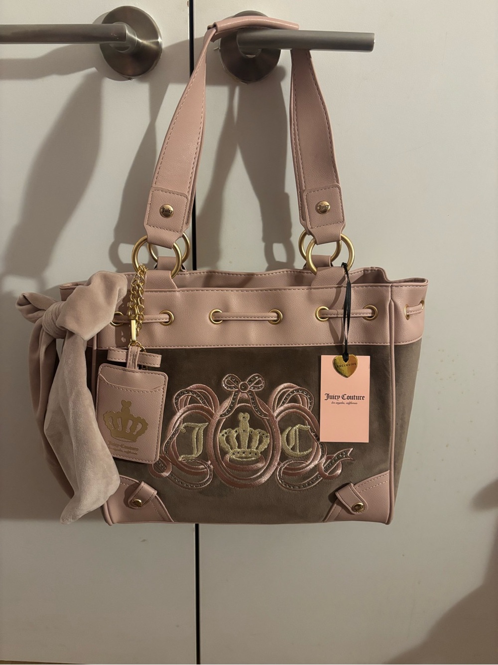 Juicy Couture lovers club Tote Bag - Embroidered Crown Design